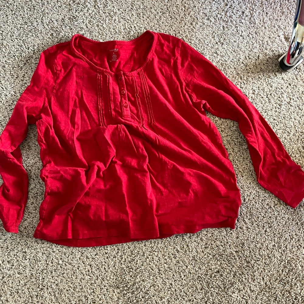 St. John's Bay Cherry Red Cotton Top